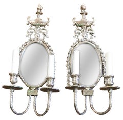 Antique Pair of French Classical Wall Sconces