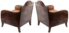 Pair of French Club Chairs, circa 1910