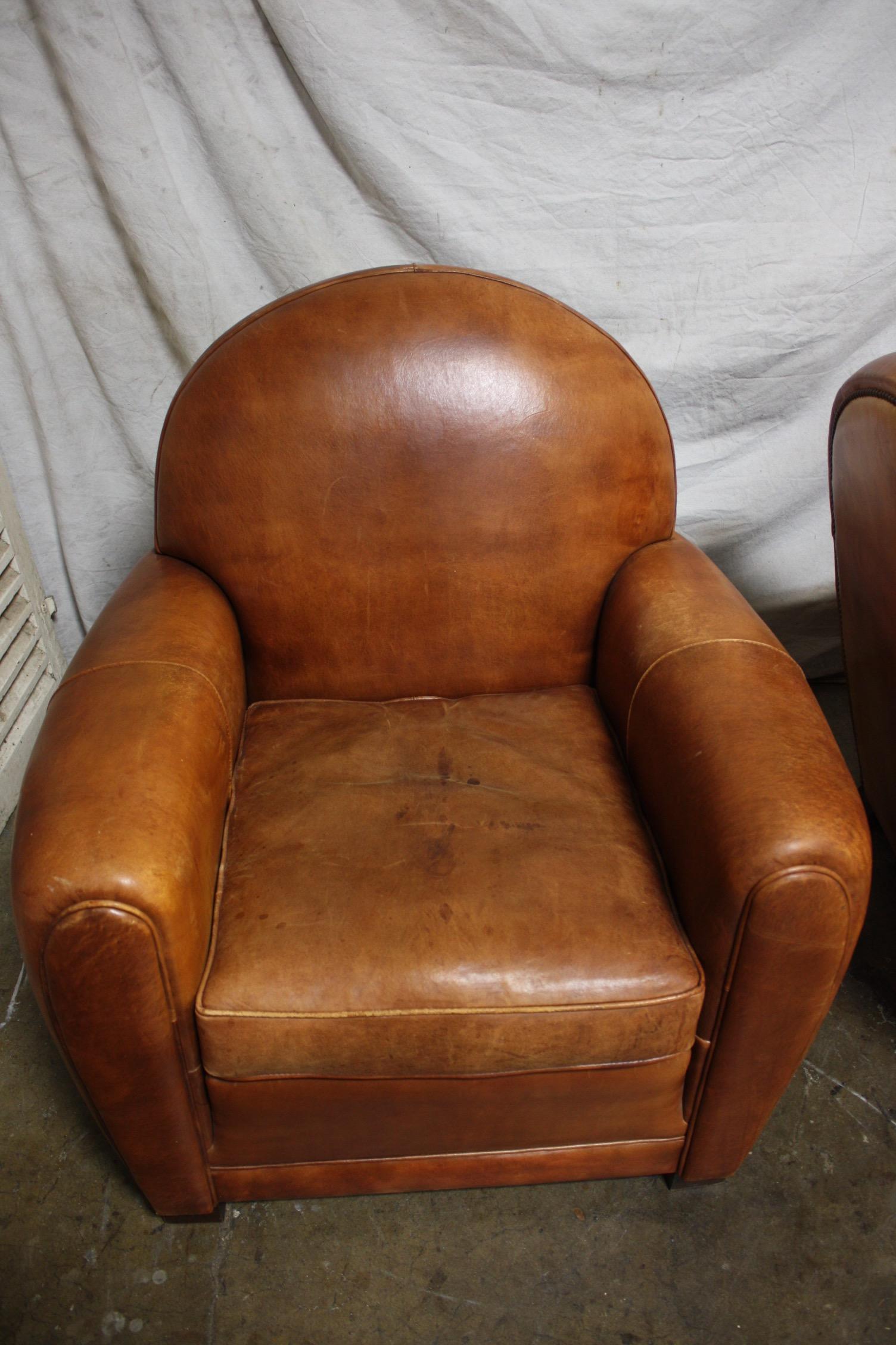 Pair of French Club Chairs 5