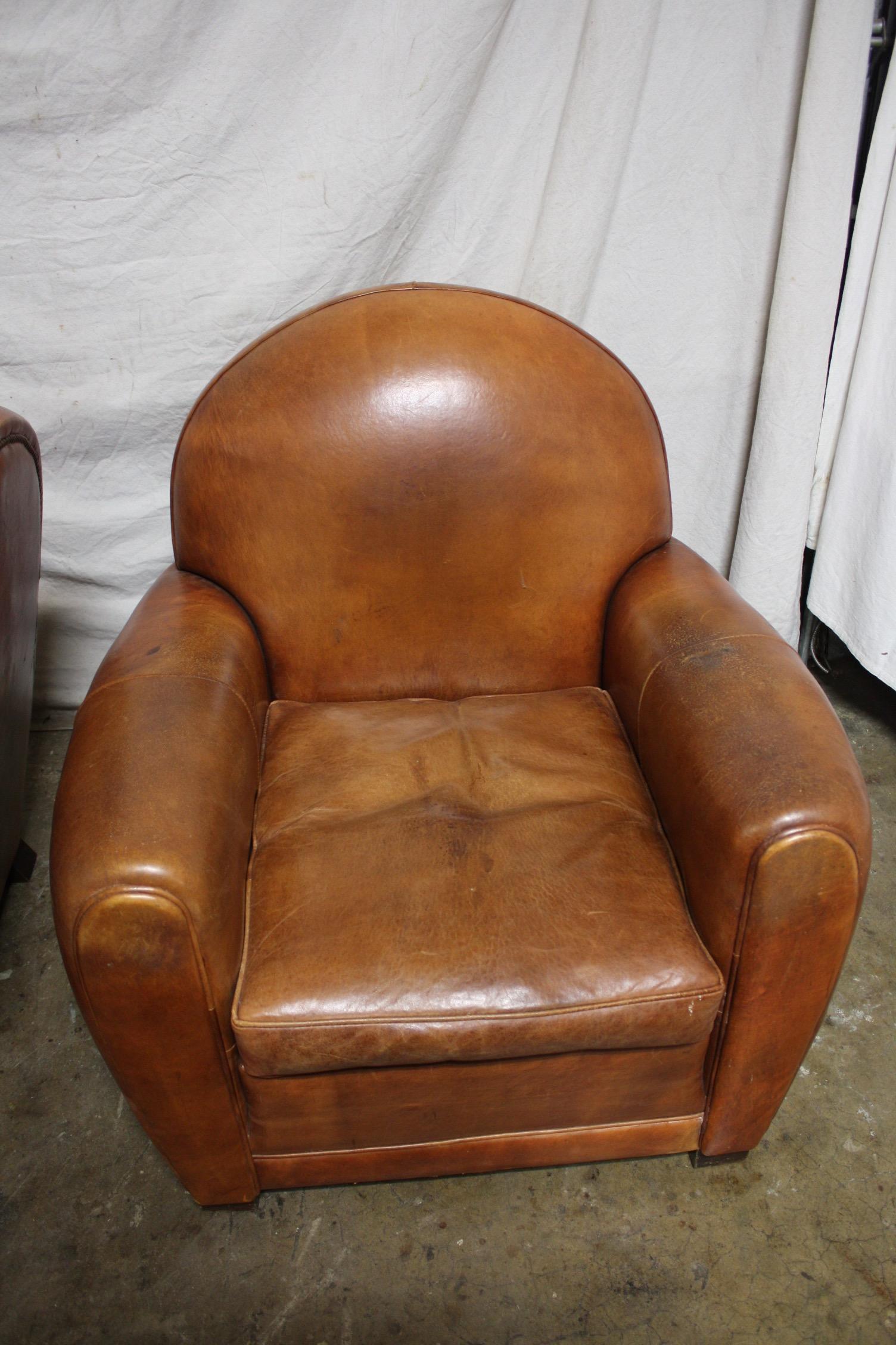 Pair of French Club Chairs 6