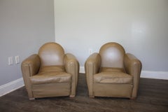 Pair of French Club Chairs