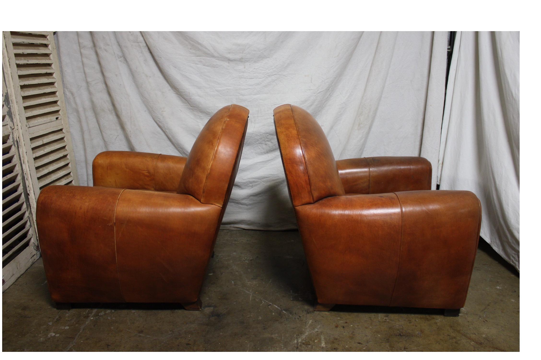 Pair of French Club Chairs 3