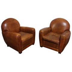 Pair of French Club Chairs