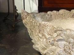 Pair of French Concrete Swan Planters