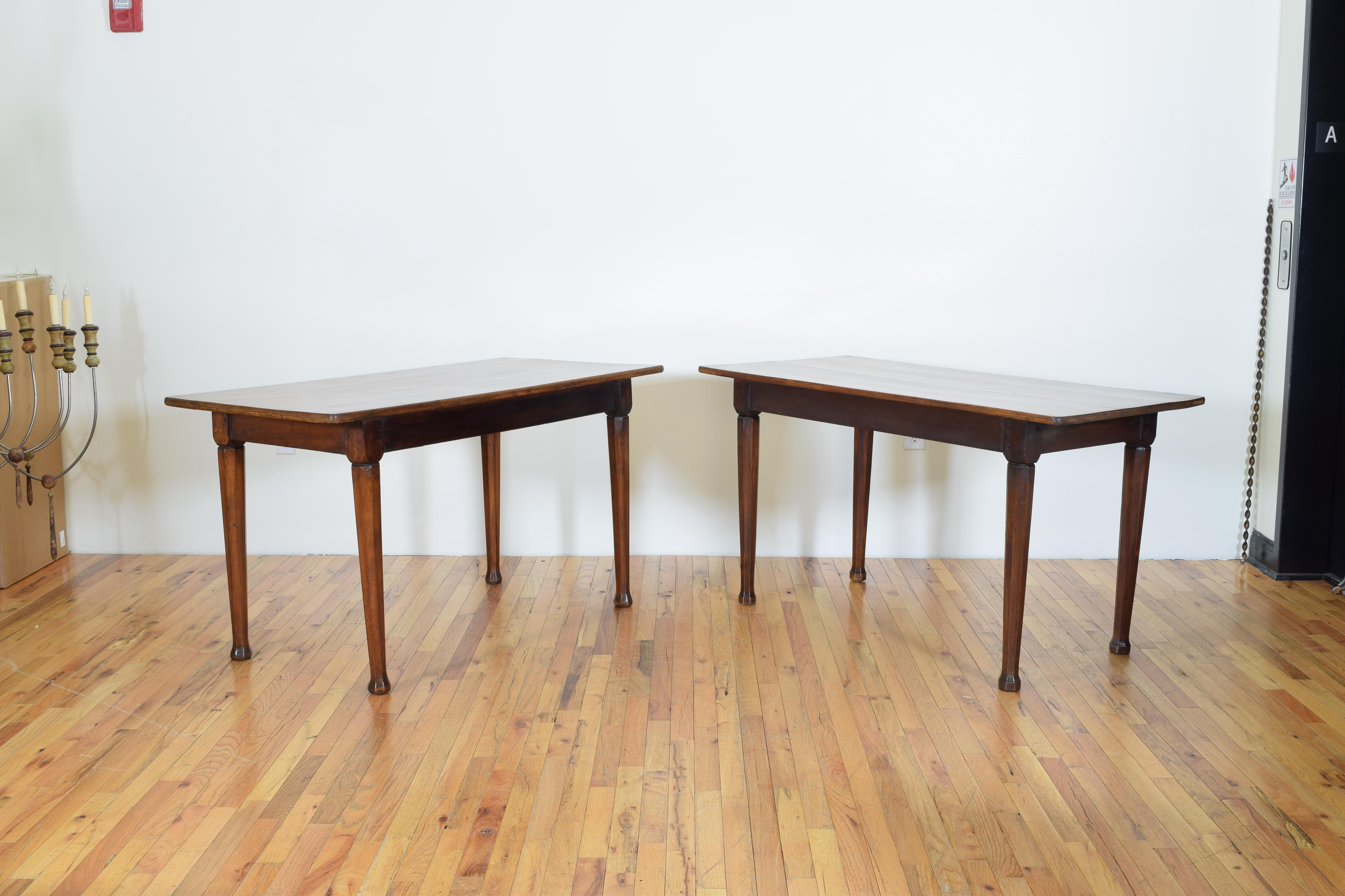 Pair of French Console/Centre Tables with Tapering Octagonal Legs, 19th Century In Excellent Condition In Atlanta, GA