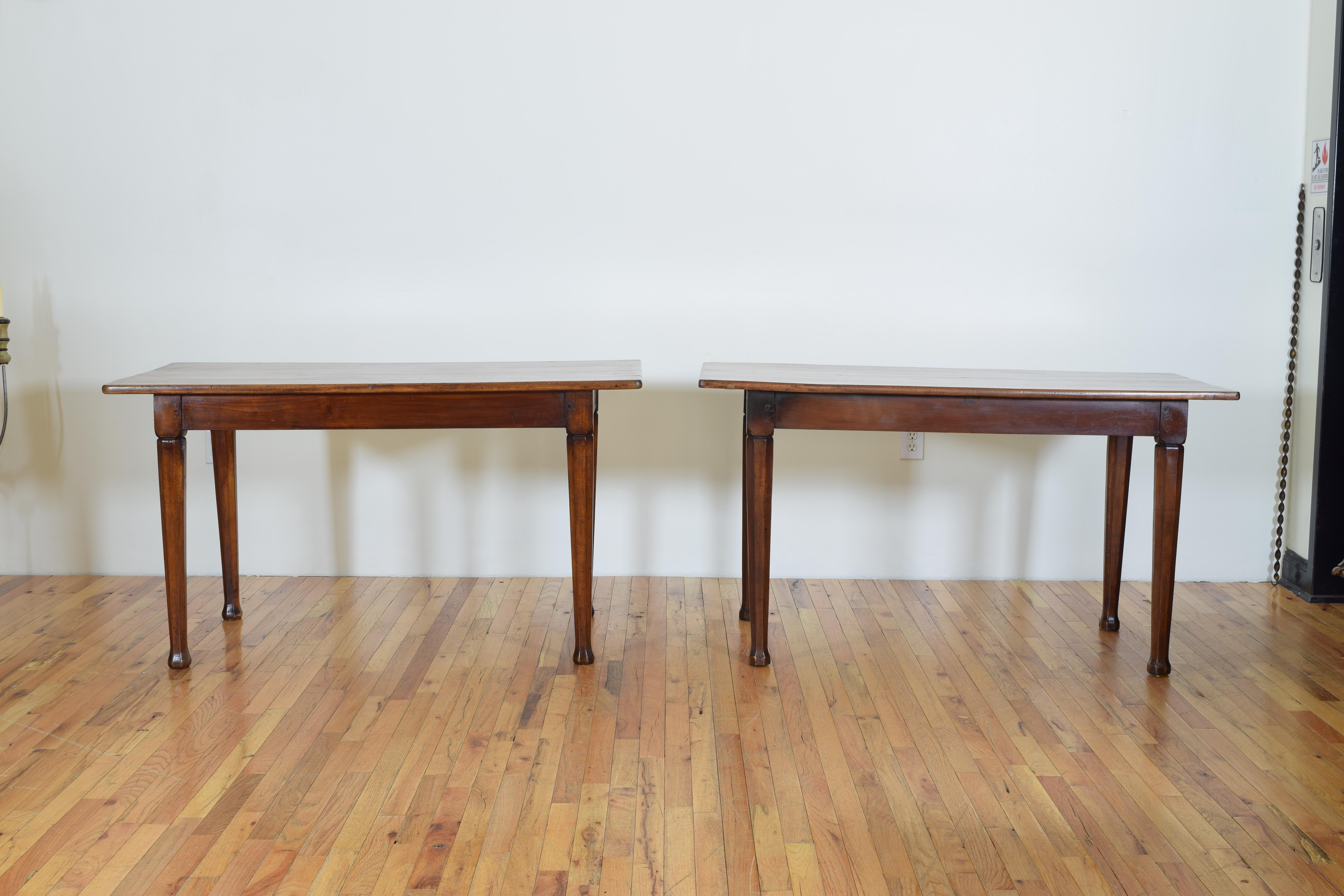 Pair of French Console/Centre Tables with Tapering Octagonal Legs, 19th Century 1