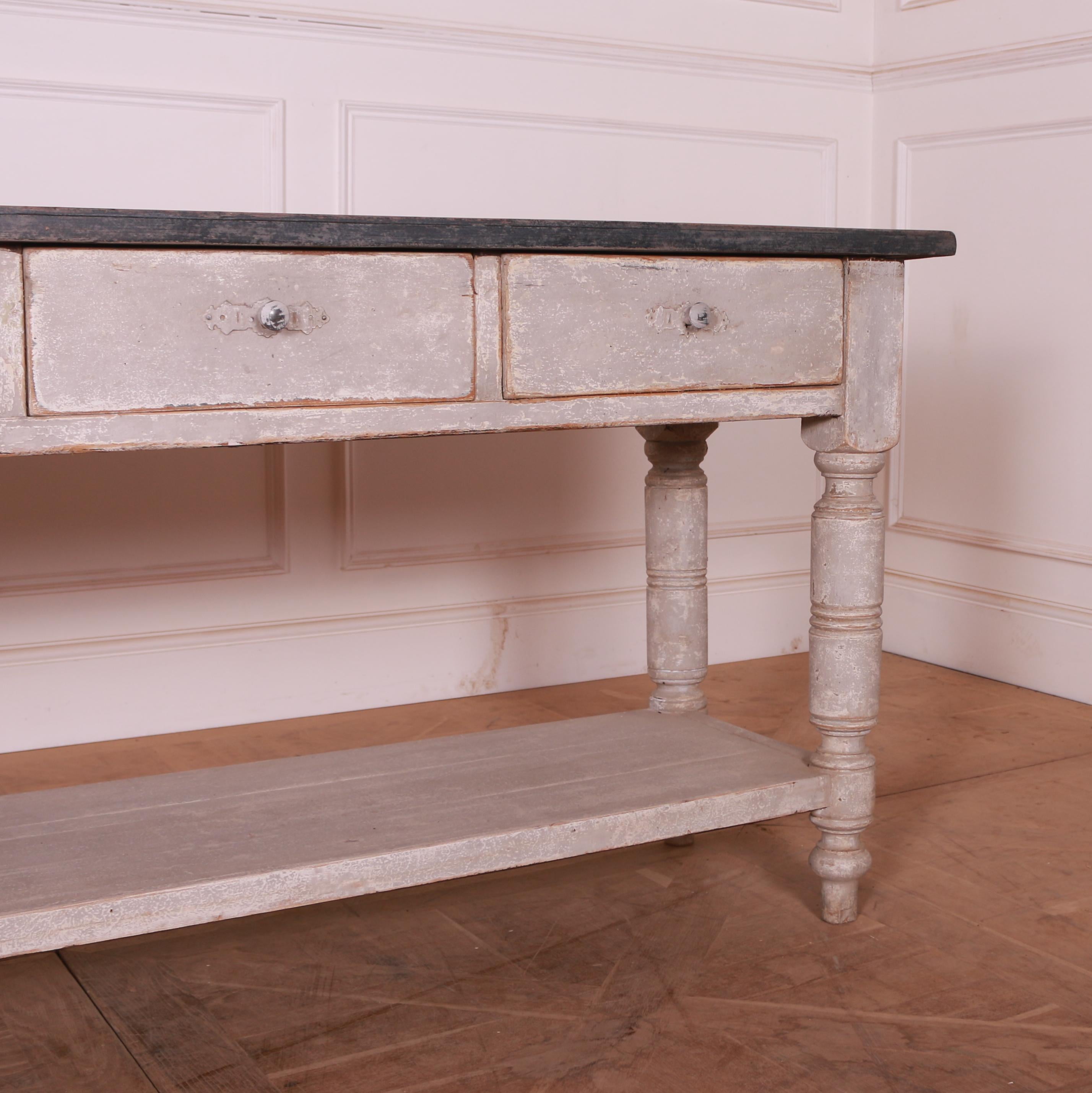 Painted Pair of French Console Tables