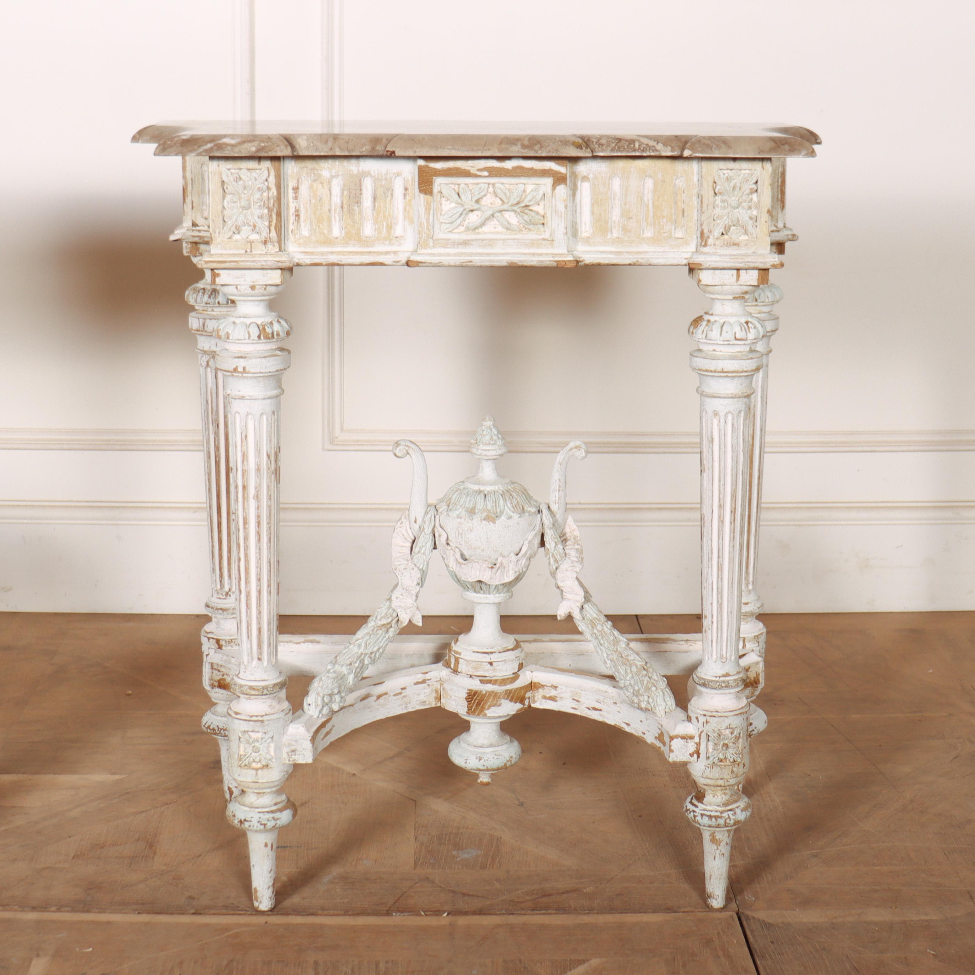 Carved Pair of French Console Tables For Sale