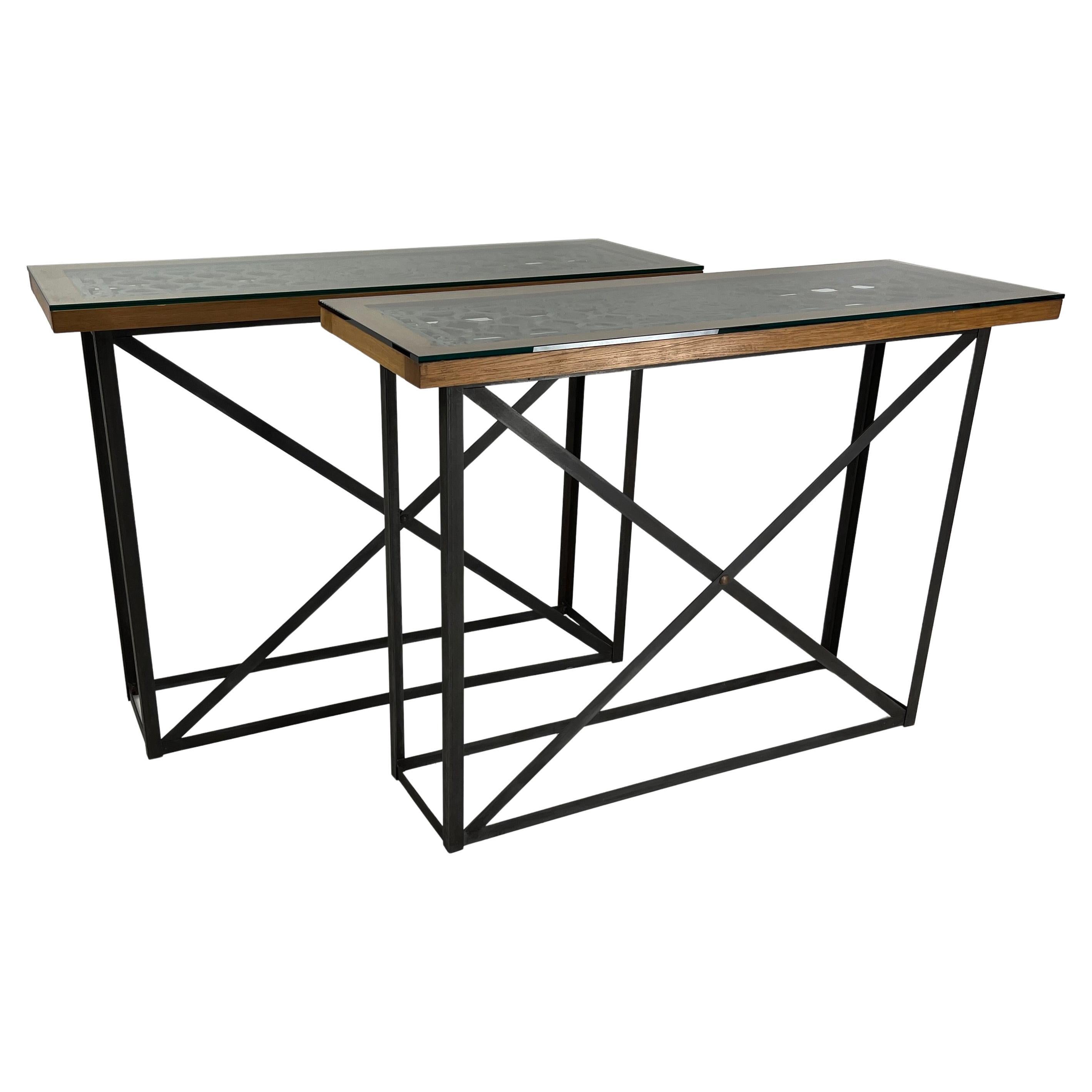 Pair of French Console Tables For Sale