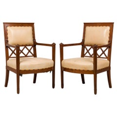 Pair of French Consulate Arm Chairs
