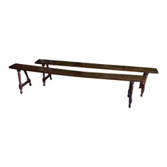 Pair of French Country Benches, 19th Century