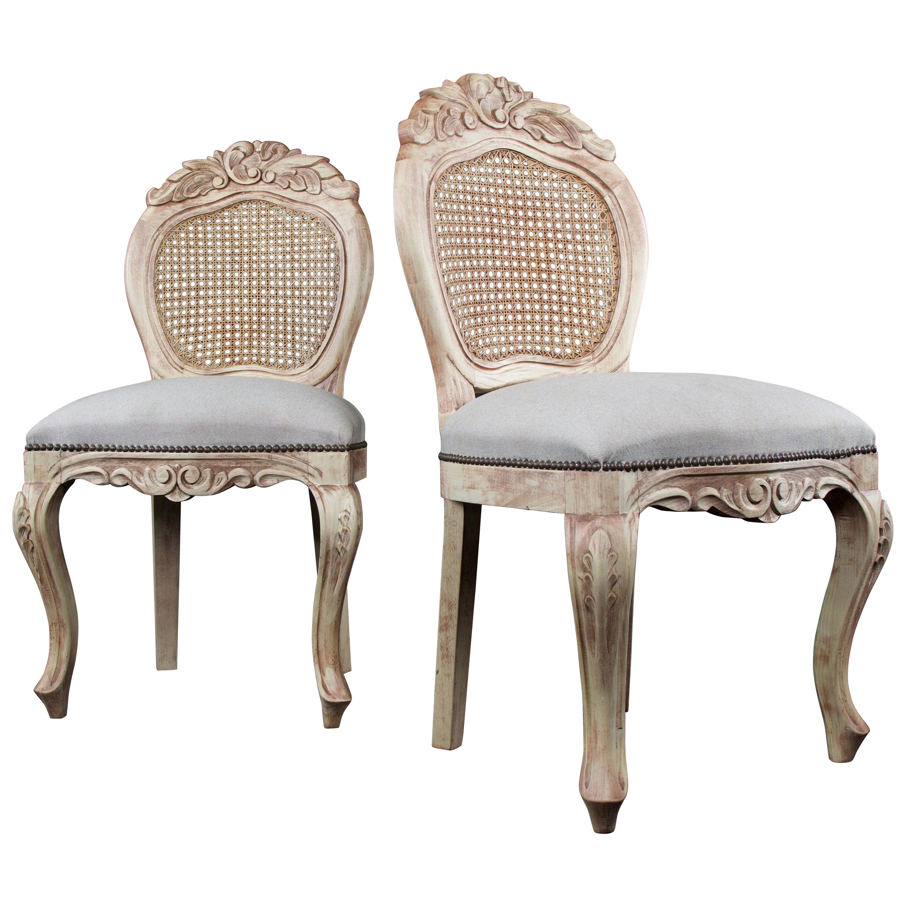 Pair of French Country Side Chairs