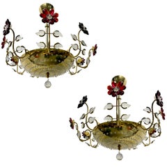 Pair of French Crystal Chandeliers, Sold Individually