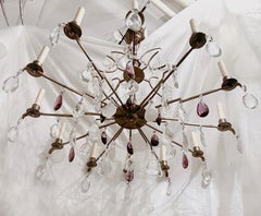 Pair of French Crystal Chandeliers. Sold Individually.