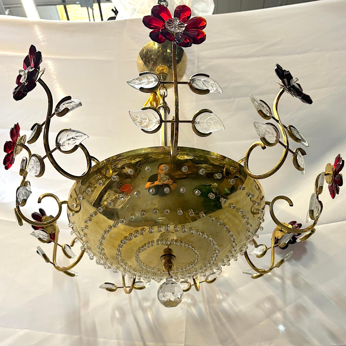 lampadario gocce cristallo anni 60