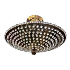 Paire de luminaires français en cristal, vendus individuellement