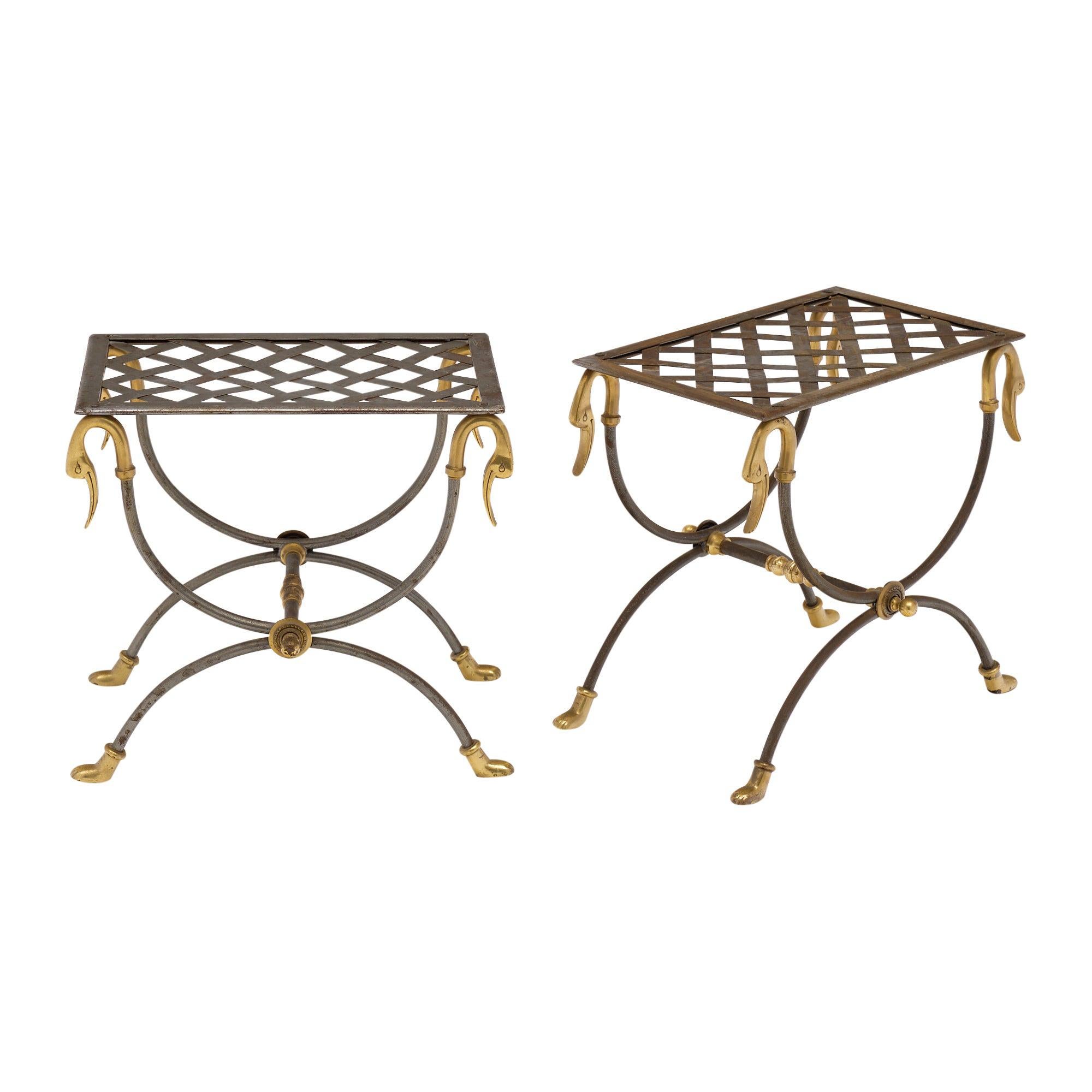 Pair of French “Curule” Stools