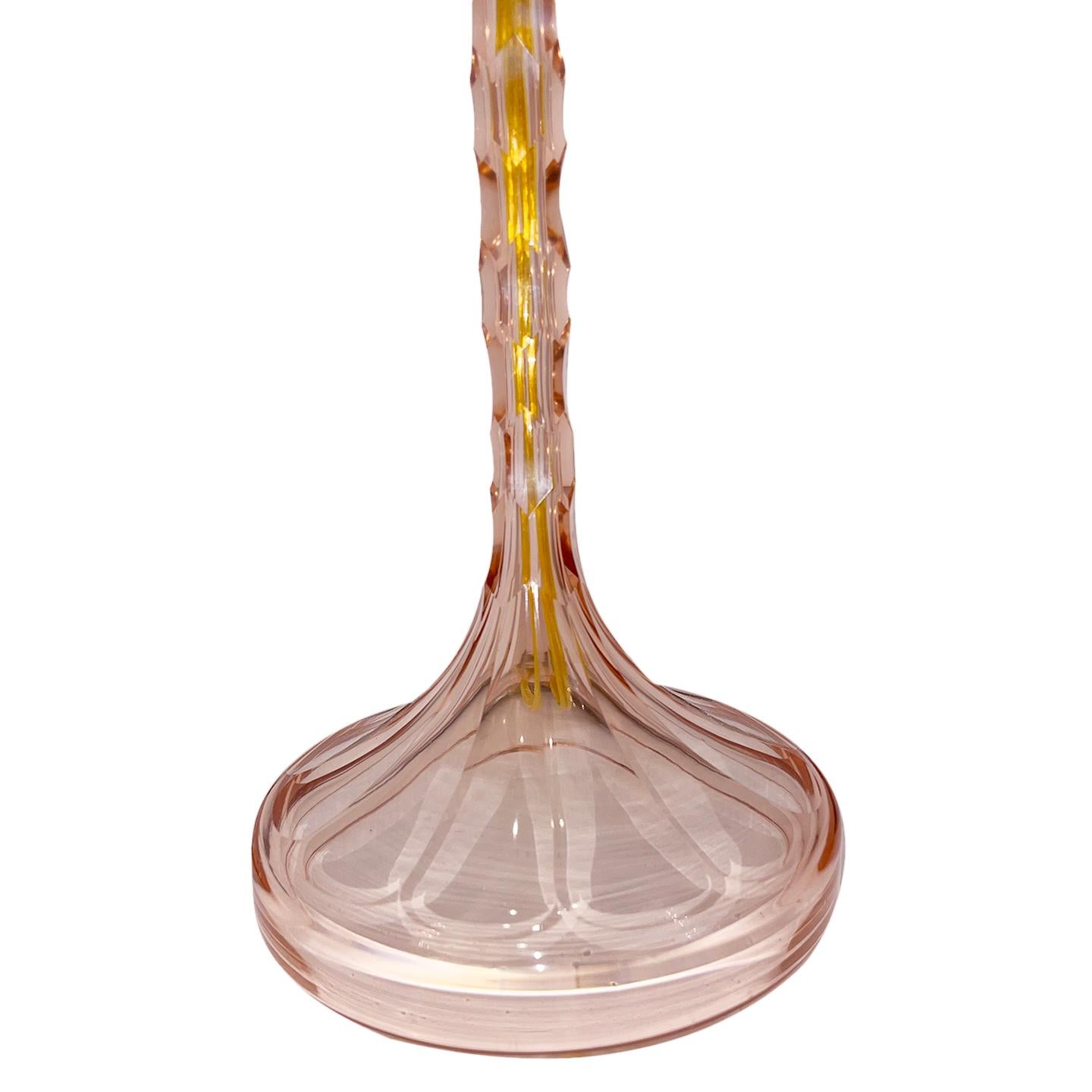 Paire de lampes françaises en cristal taillé Bon état - En vente à New York, NY