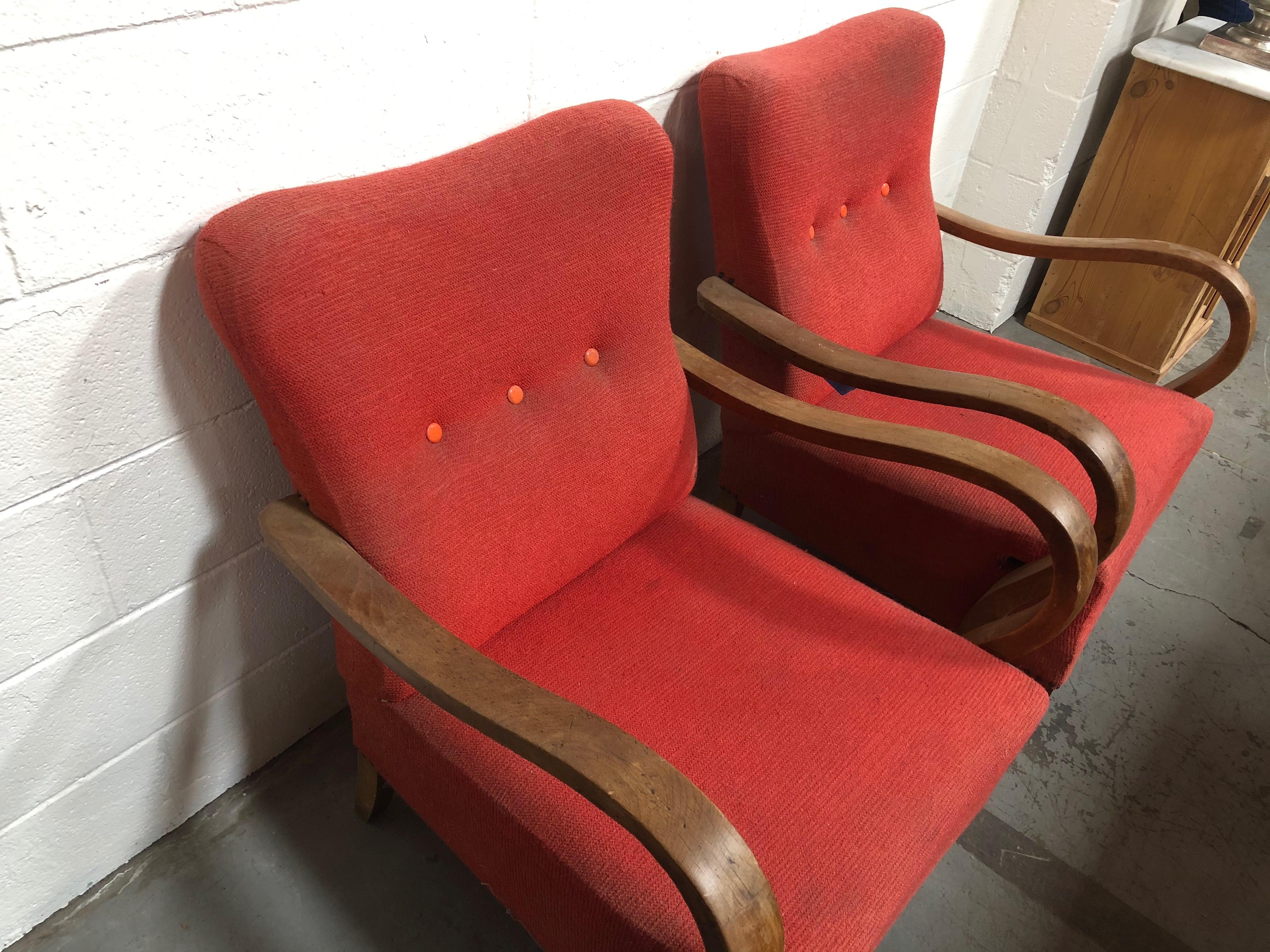 20th Century Pair of French Deco Chairs
