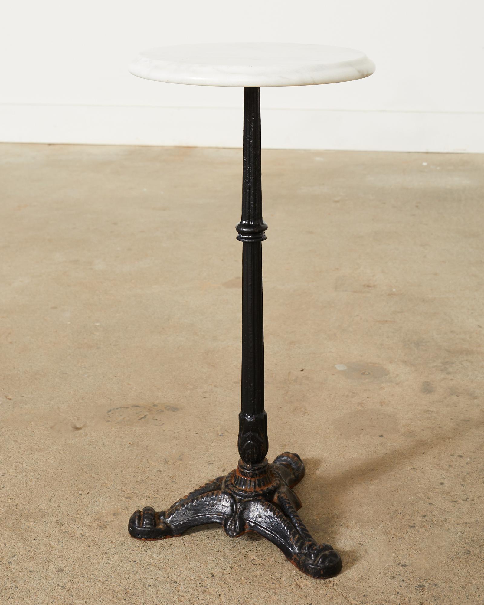 Pair of French Deco Marble Top Bistro Tables 3