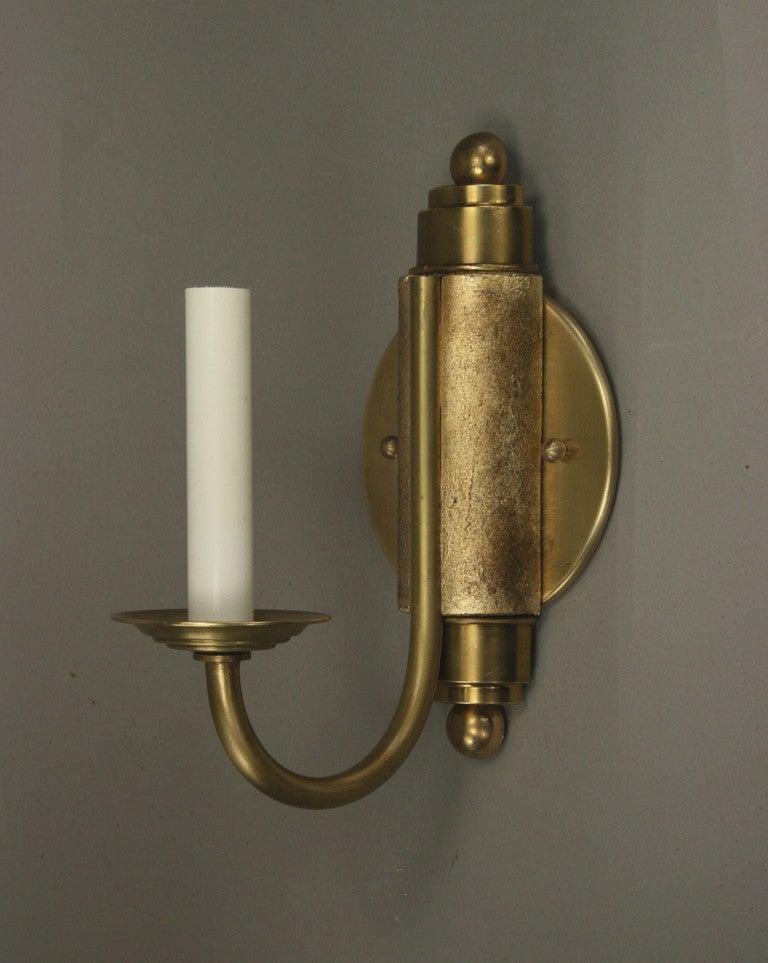 Mid-20th Century Pair of French Deco Sconces
