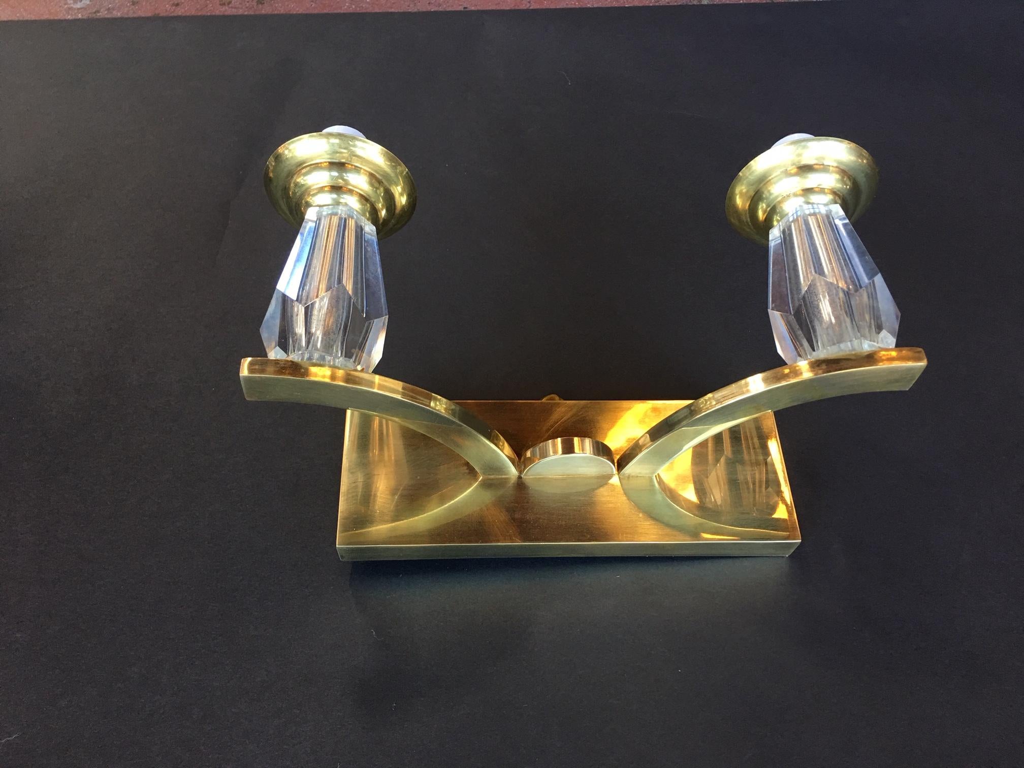 Pair of French Deco Sconces In Good Condition In Los Angeles, CA