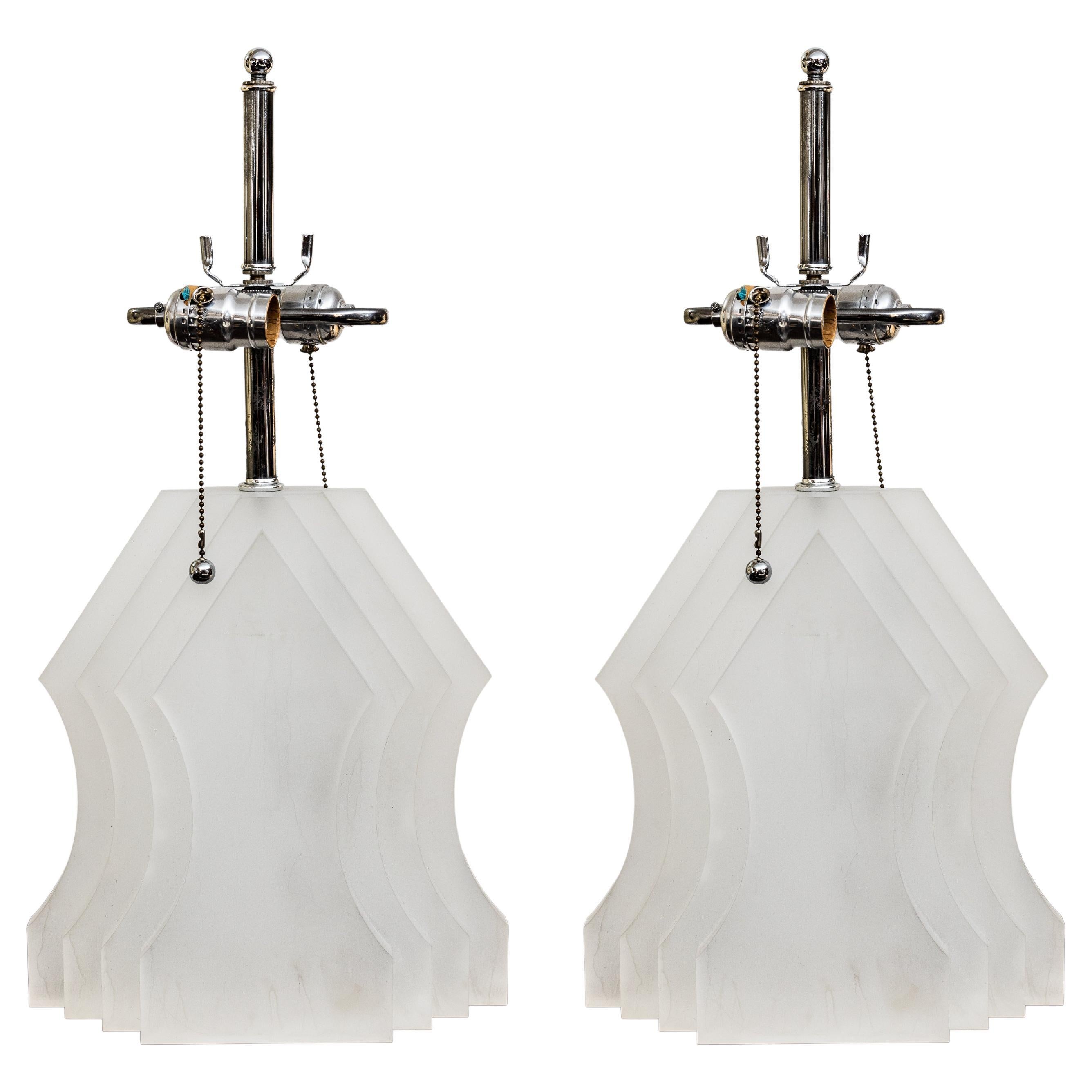 Pair of French Deco Style Table Lamps For Sale
