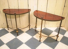 Pair of French Demilune Occasional Coffee Tables