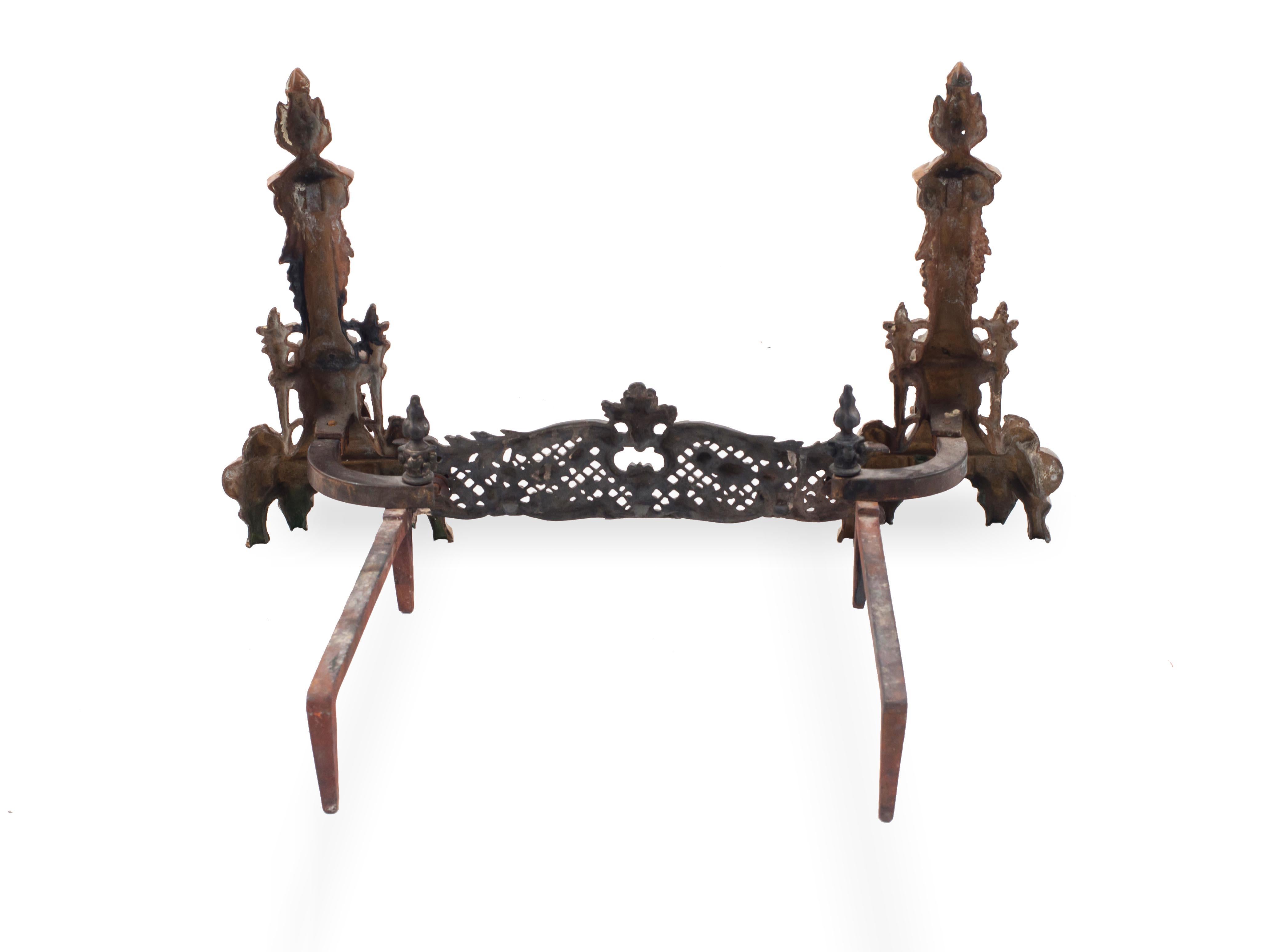 Pair of French Directoire Bronze Andirons In Good Condition For Sale In Queens, NY