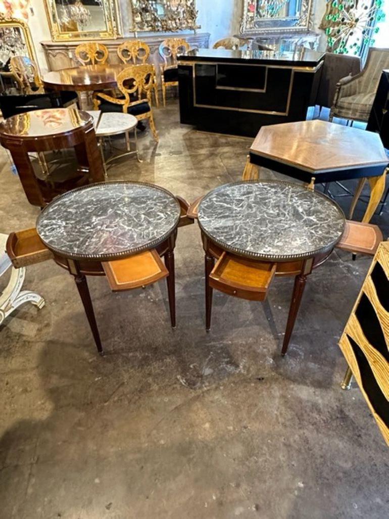 Pair of French Directoire' Mahogany Boulliotte Tables For Sale 3