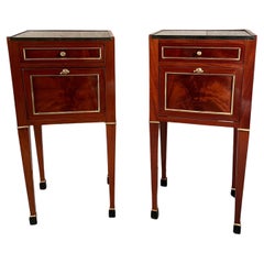 Pair of French Directoire Nightstands, 1780-1800