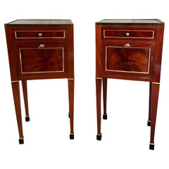 Pair of French Directoire Nightstands, 1790-1800
