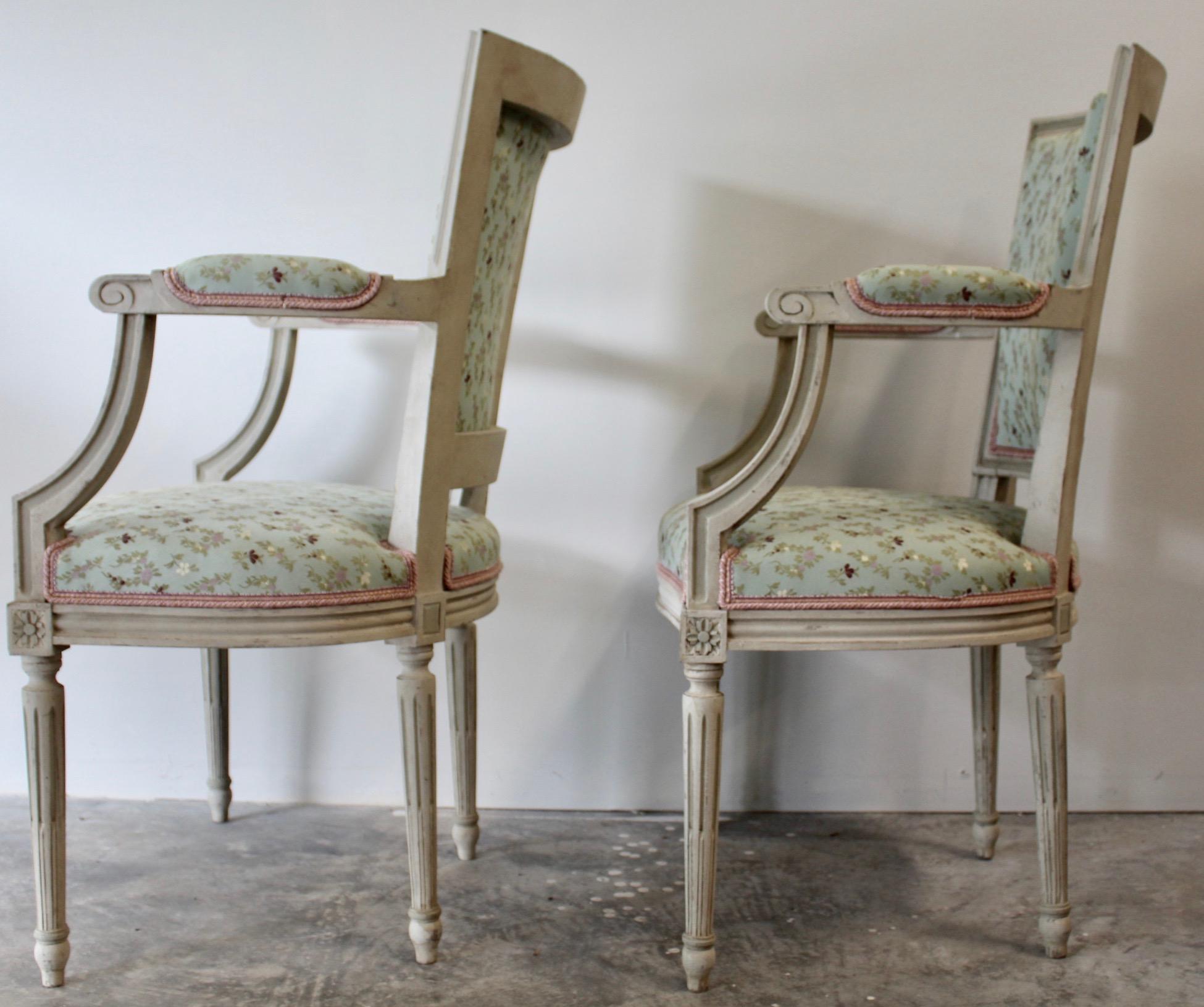 Pair of French Directoire St. Armchairs For Sale 5
