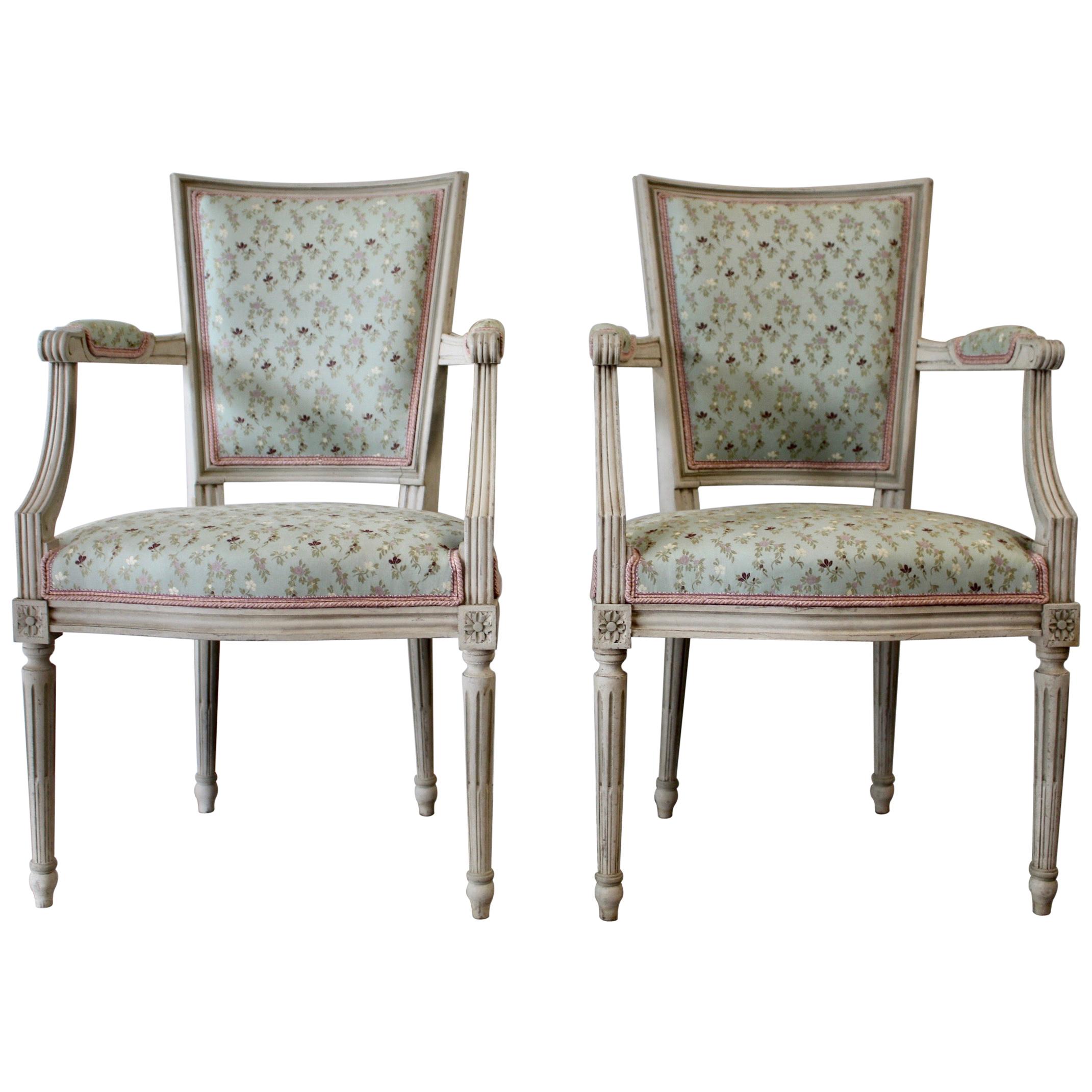 Pair of French Directoire St. Armchairs For Sale