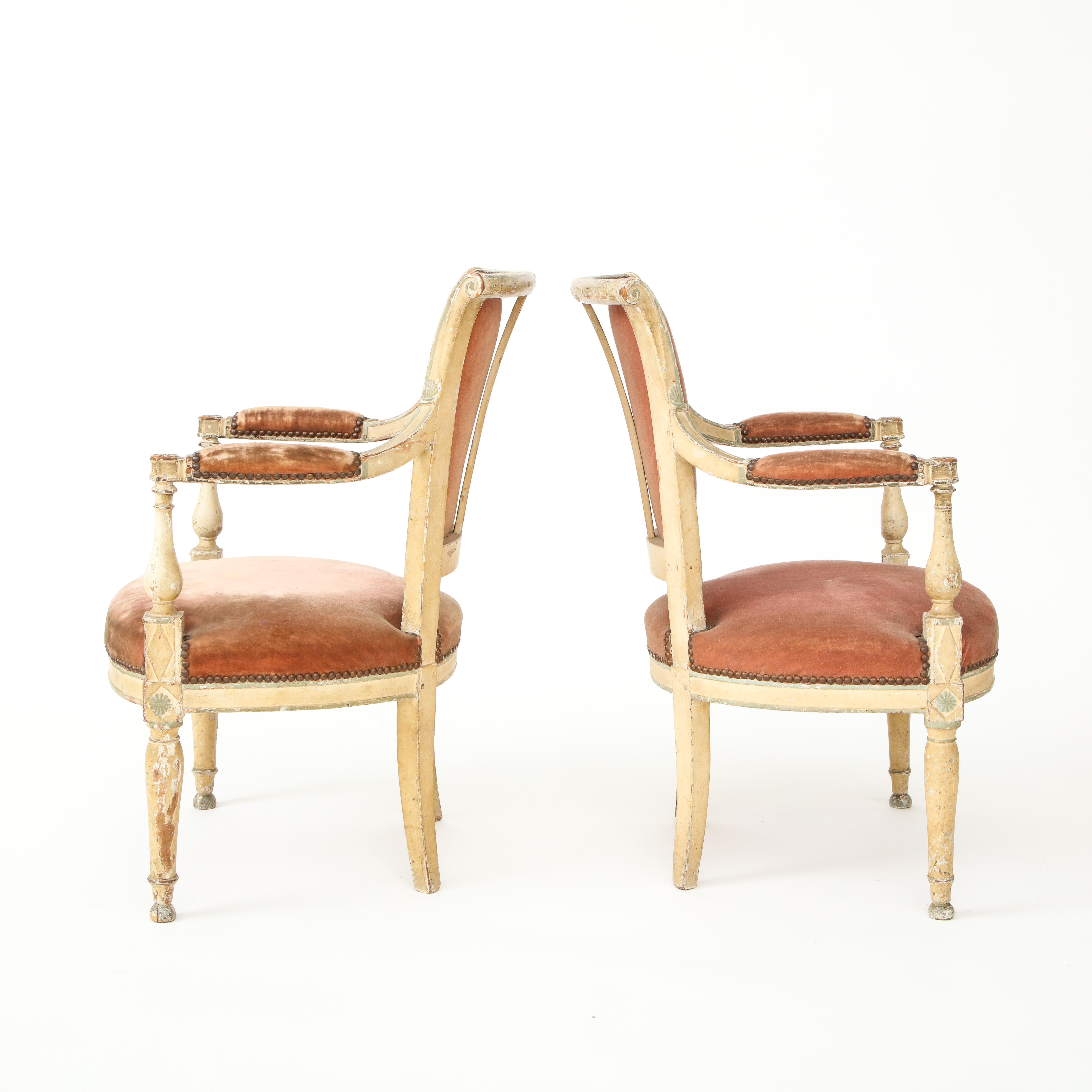 Pair of French Directoire Style Armchairs 8