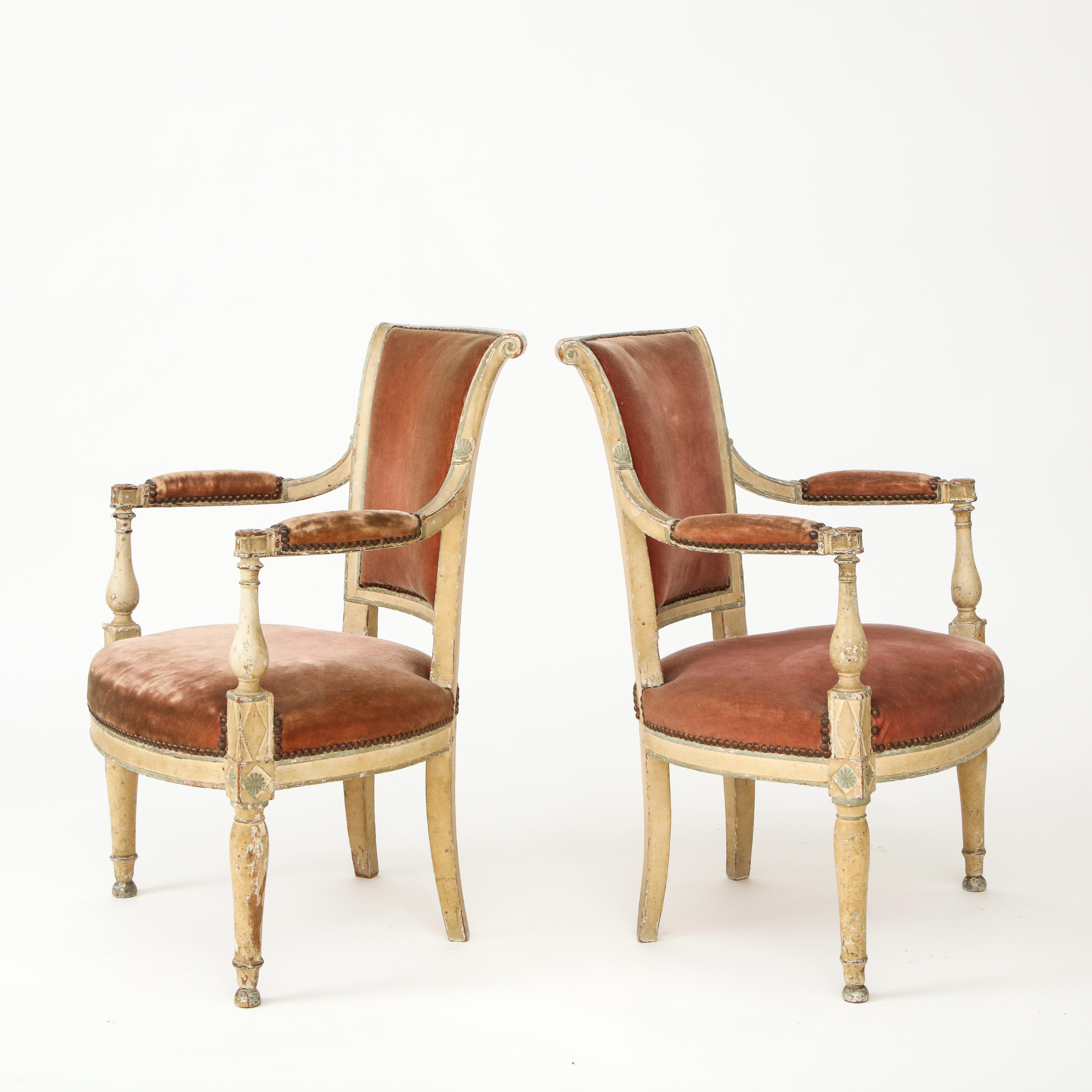 Pair of French Directoire Style Armchairs 9