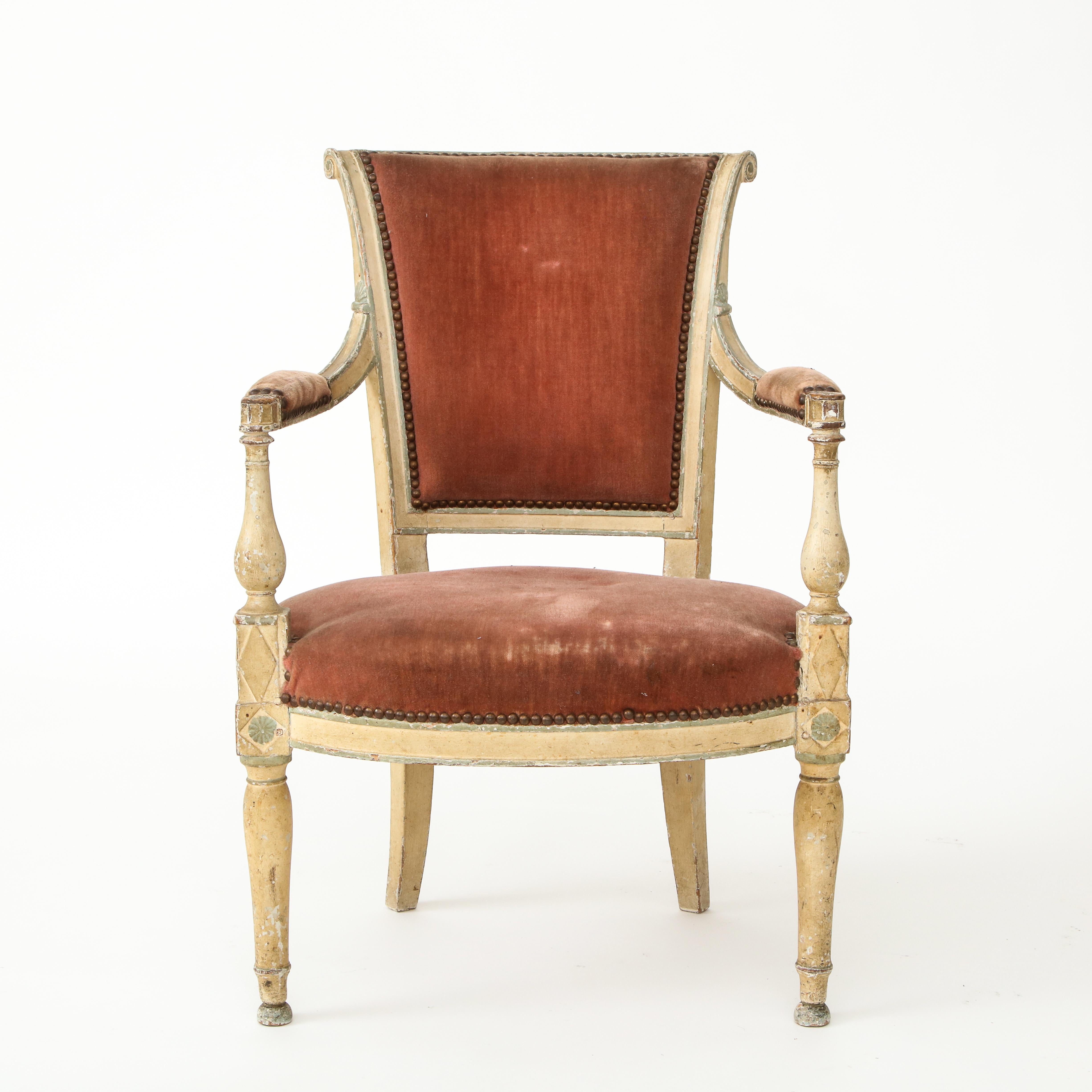 Pair of French Directoire Style Armchairs 11