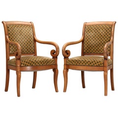Pair of French Directoire Style Armchairs