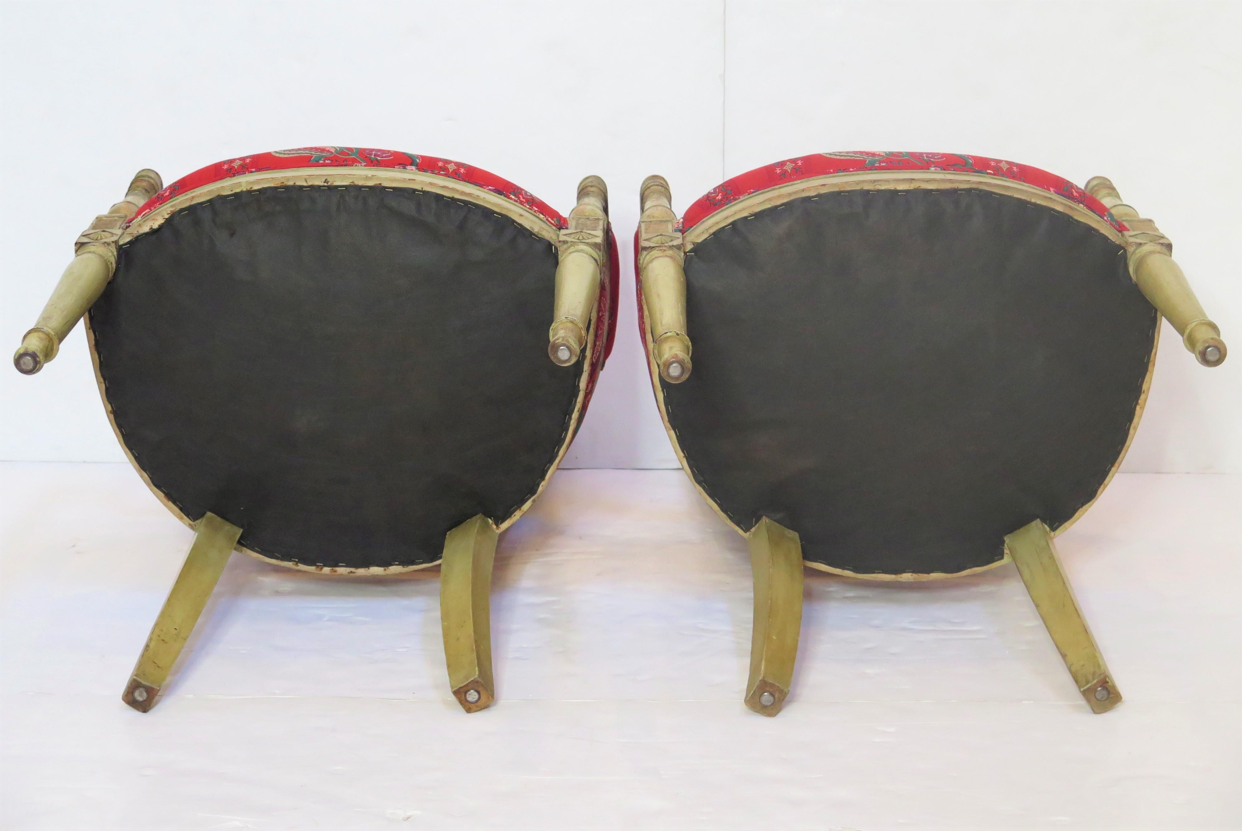 Pair of French Directoire-Style Fauteuils For Sale 8