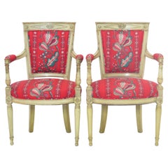 Pair of French Directoire-Style Fauteuils