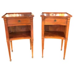 Lovely French Directoire' Style Walnut Side Tables