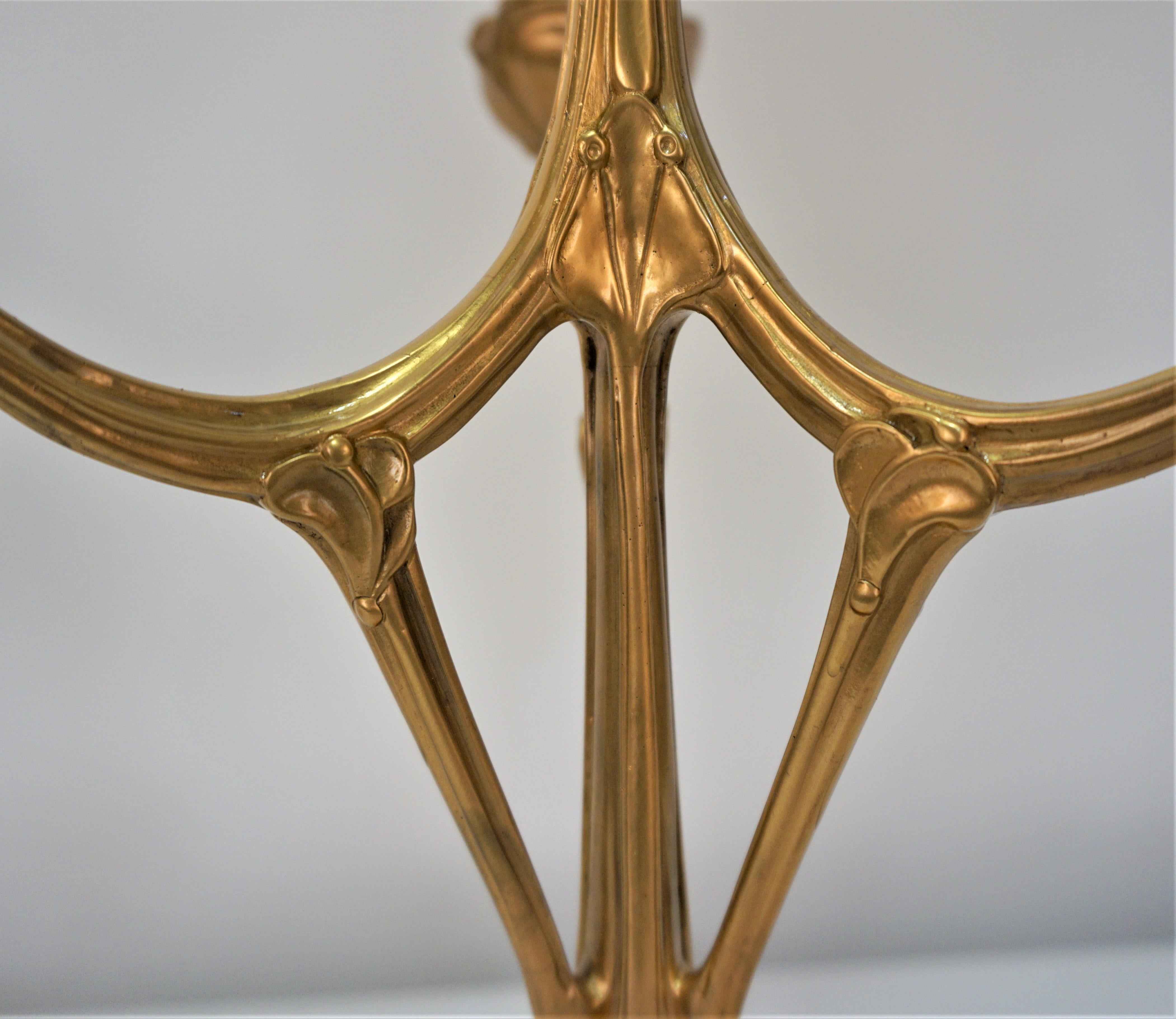 Early 20th Century Pair of French Dore Bronze Candelabra