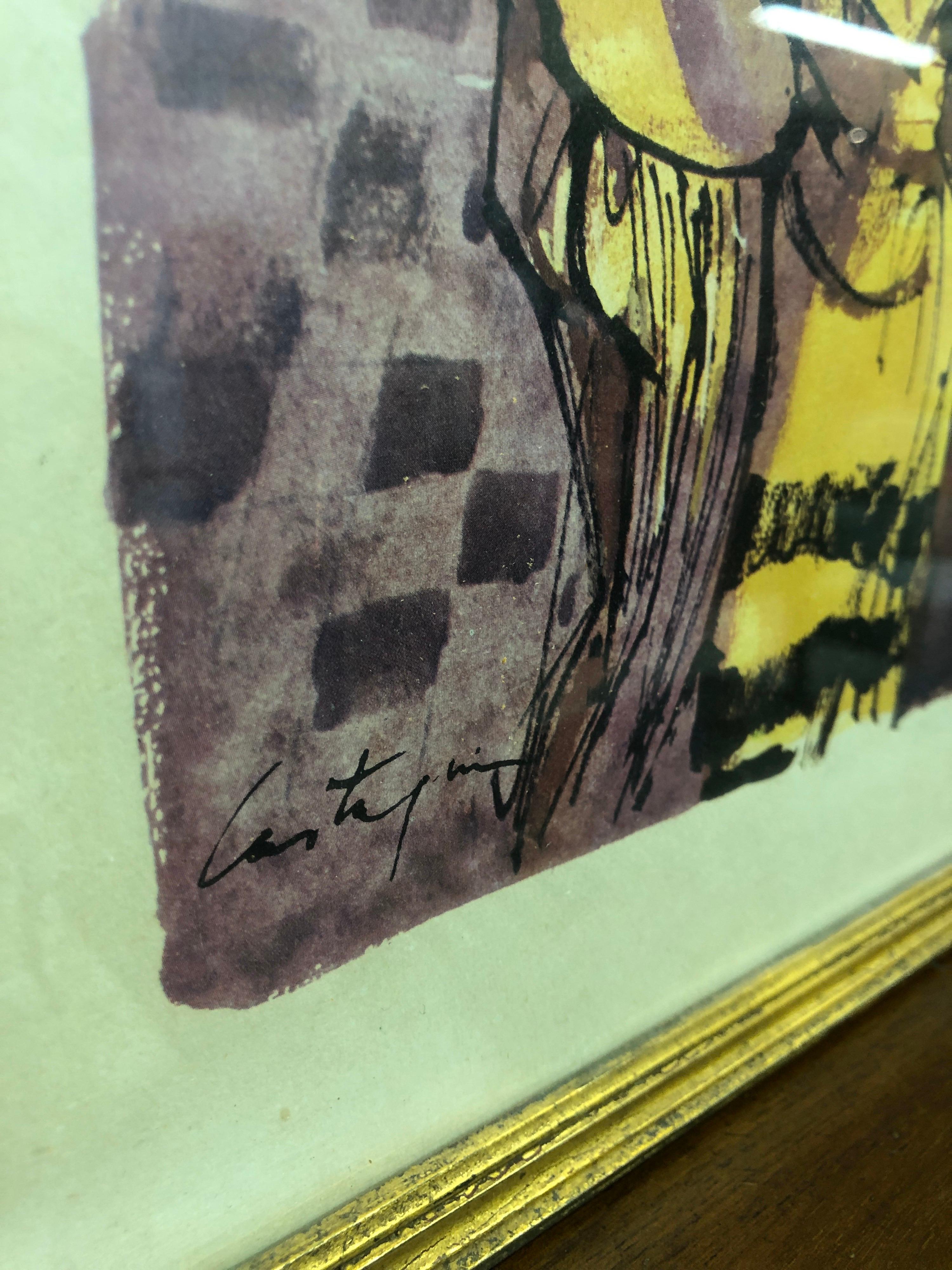 20ième siècle Paire de dessins français signés et encadrés en vente