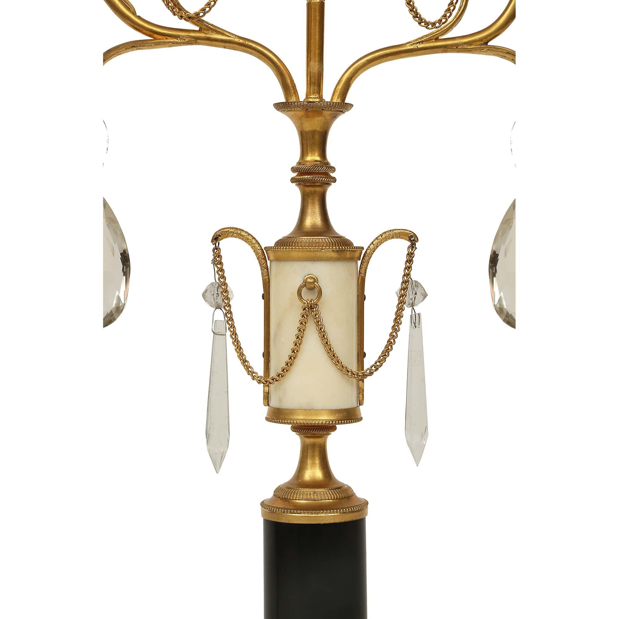 Ormolu Pair of French Early 19th Century Louis XVI St Candelabras For Sale