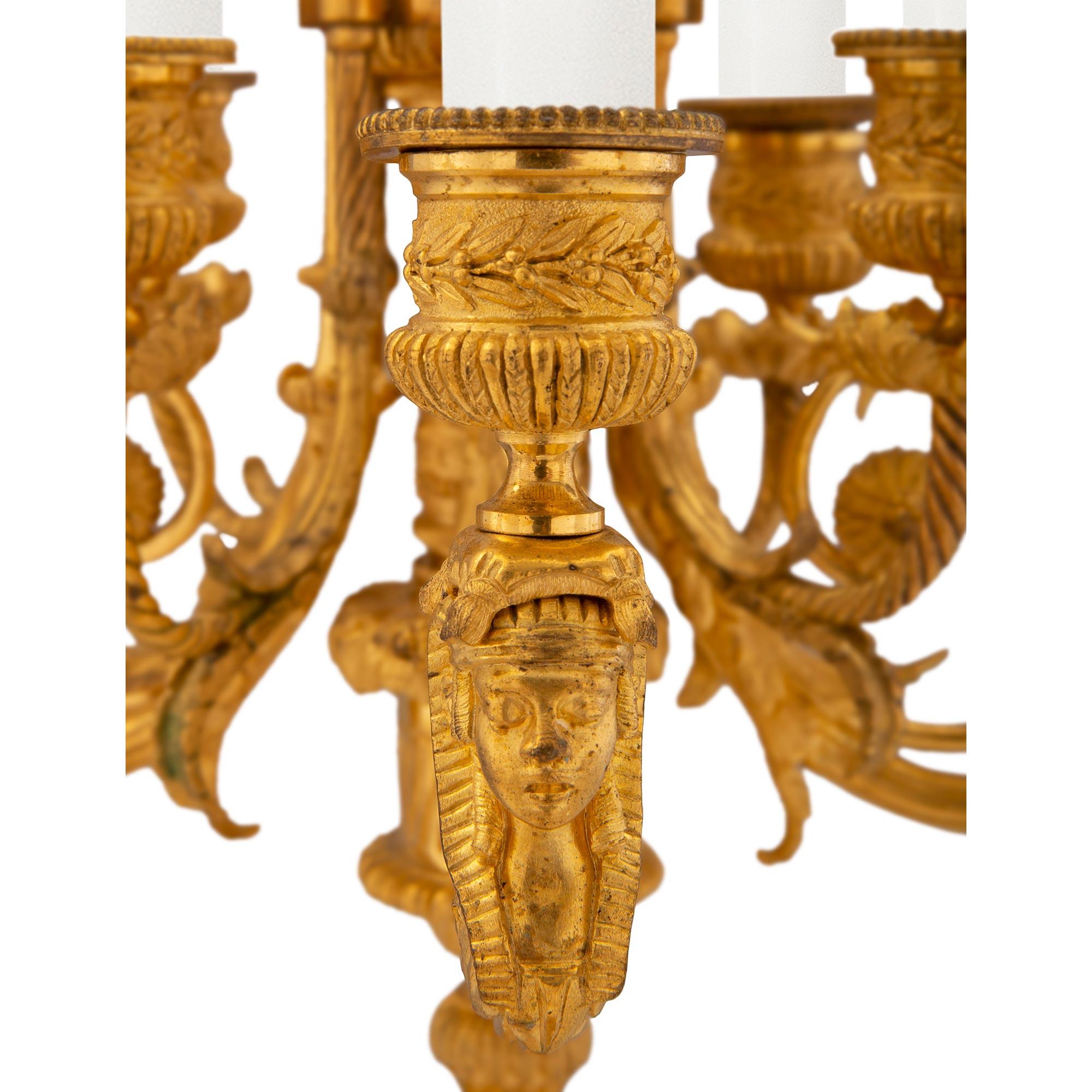 Pair of French Early 19th Century Louis XVI St. Ormolu Candelabras For Sale 2