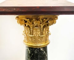 Pair of French Early 19th Century Marble and Bronze Pedestals