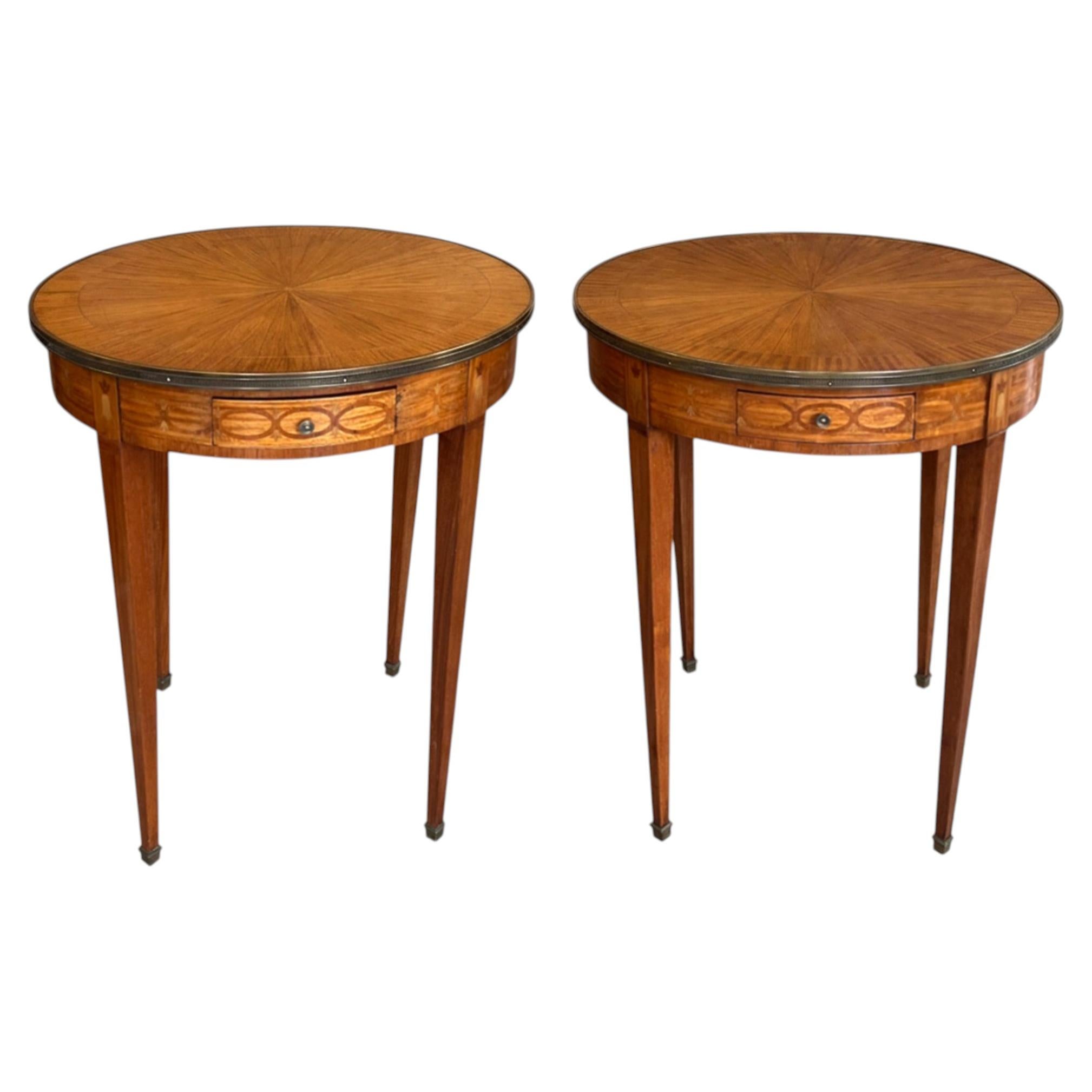 Pair of French Early 20th Century Bouillotte Tables