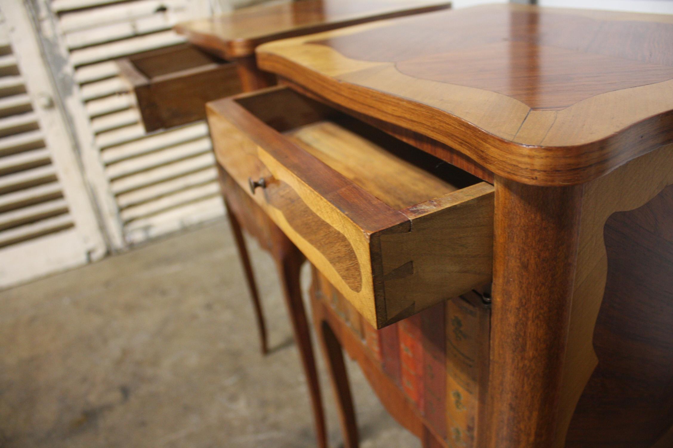 Pair of French Early 20th Century Night Stands For Sale 6