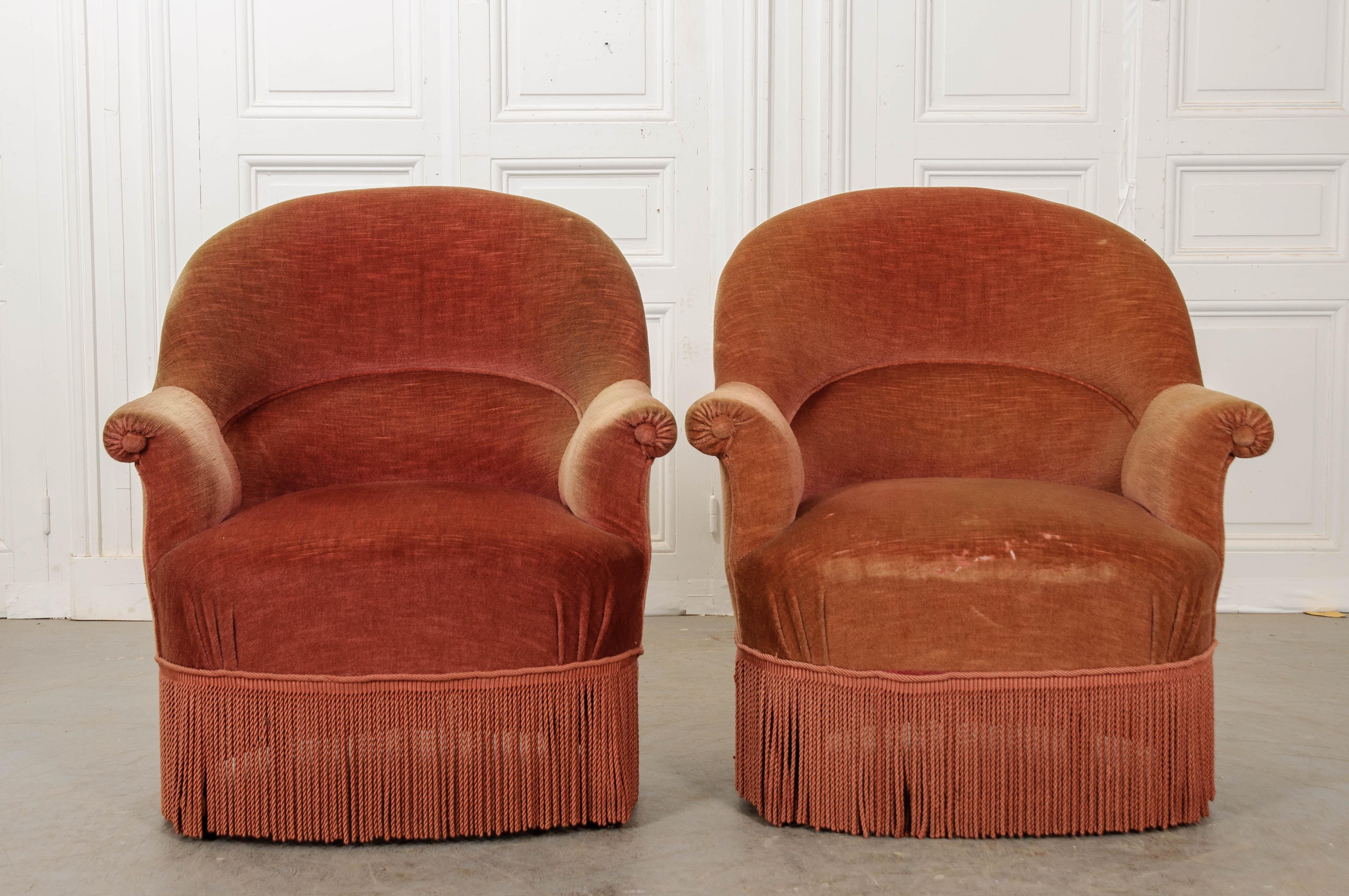 Other Pair of French Early 20th Century Upholstered Tub Chairs