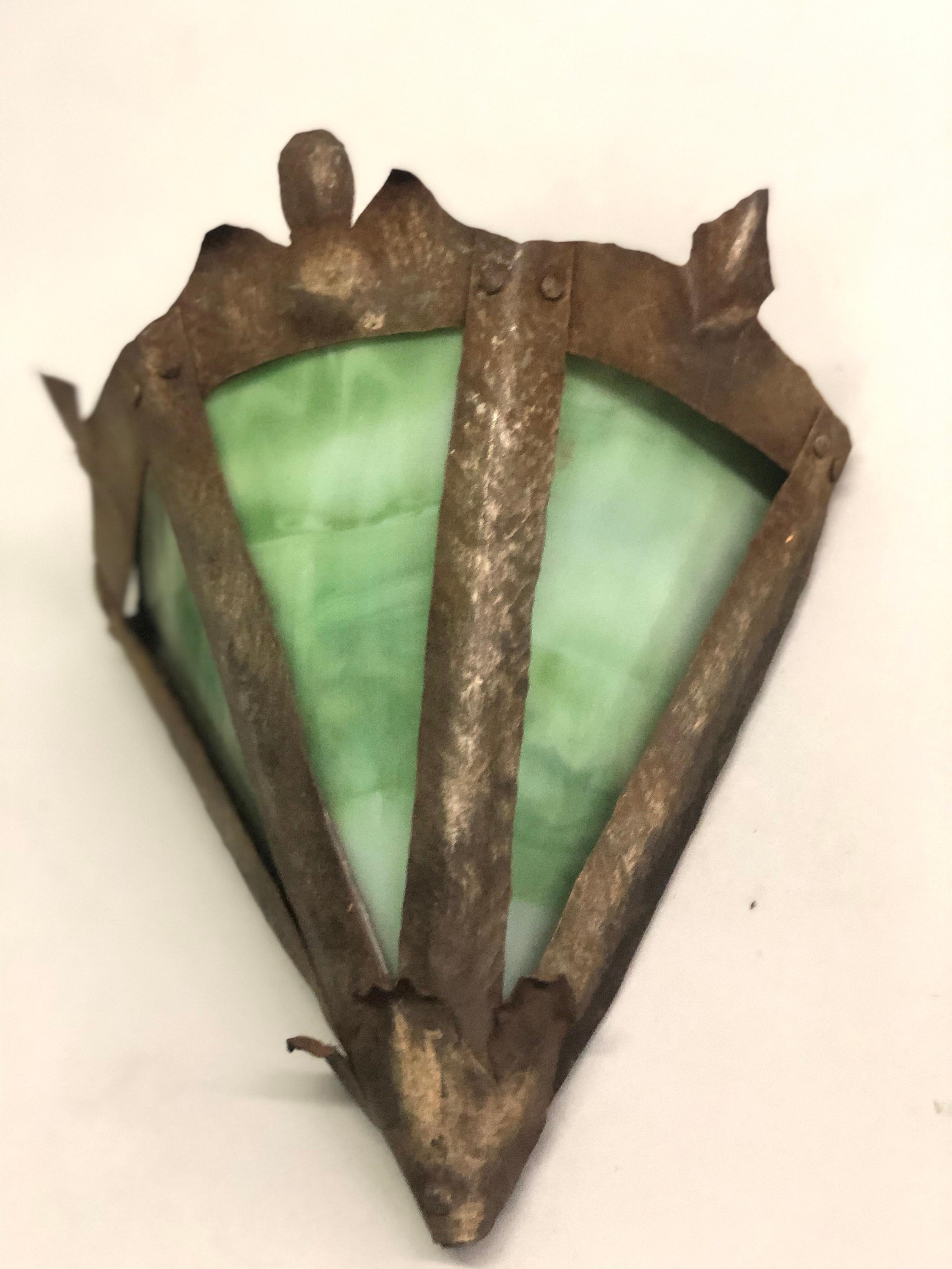 stained glass sconce